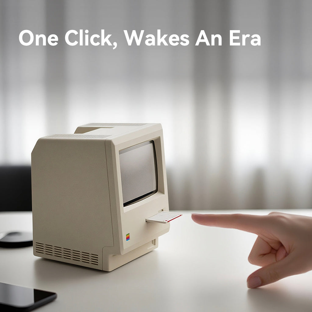 NexaTick Retro Computer Look Digital Alarm Clock for Home Office and Desk Decor