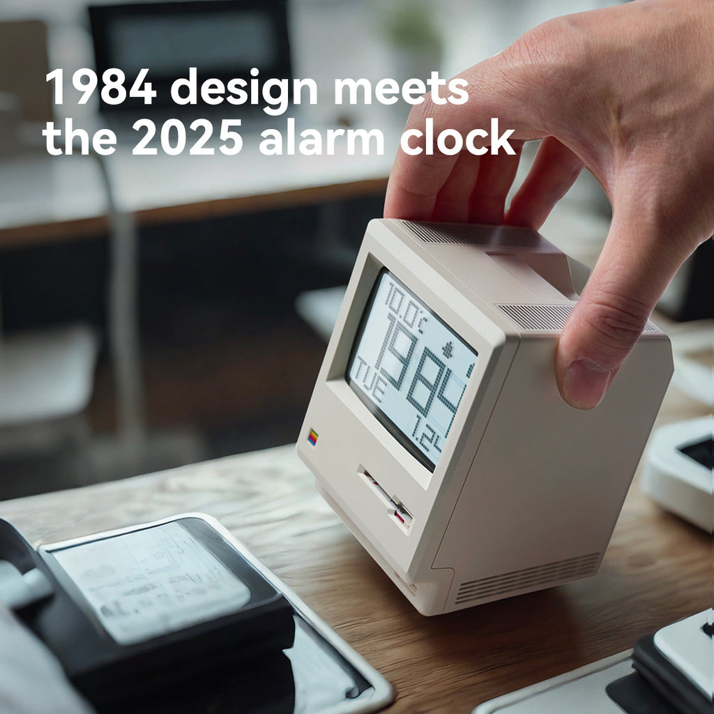 NexaTick Retro Computer Look Digital Alarm Clock for Home Office and Desk Decor