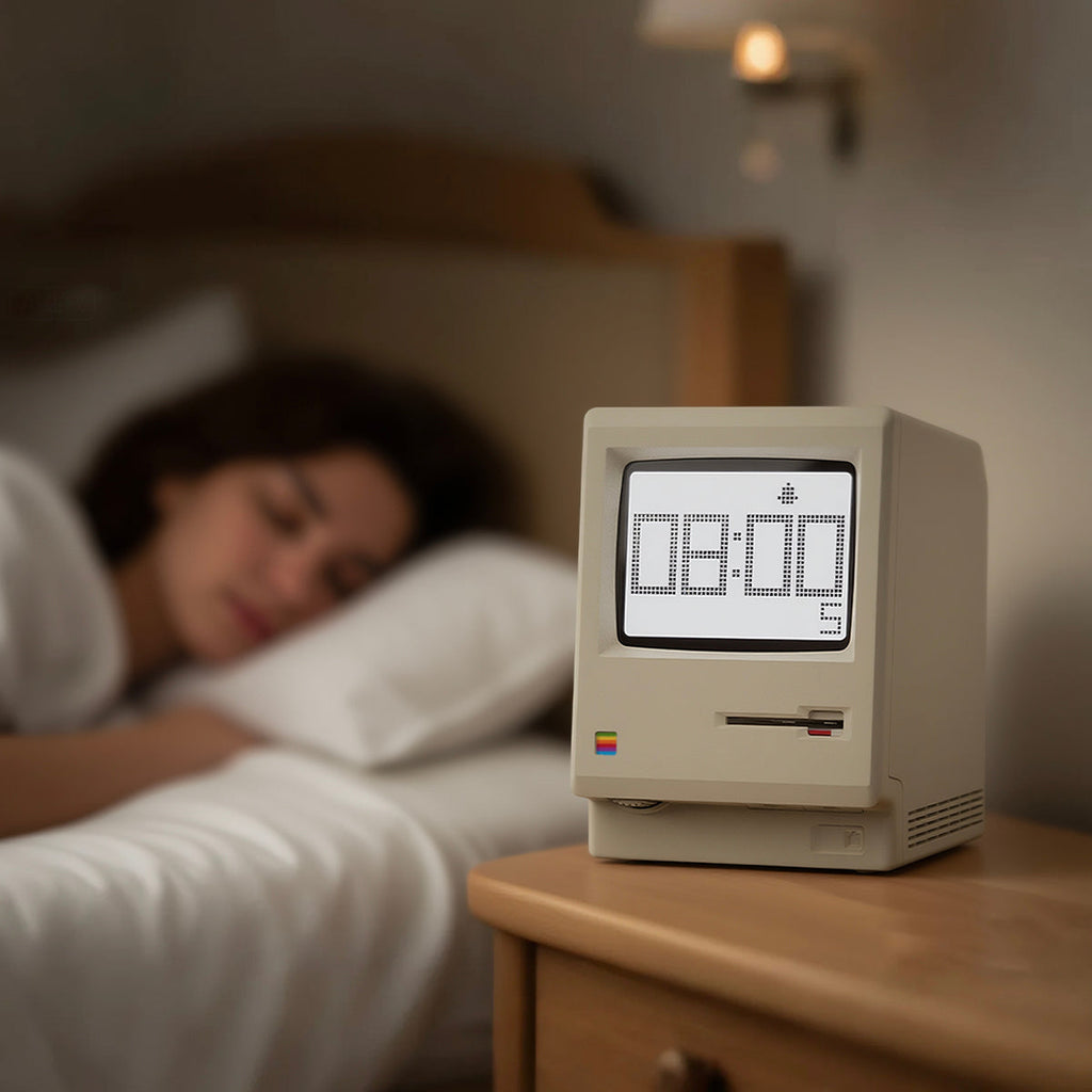 NexaTick Retro Computer Look Digital Alarm Clock for Home Office and Desk Decor