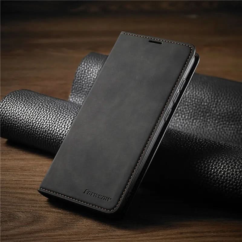 衝撃吸収機能付きレザー磁気iPhoneケース