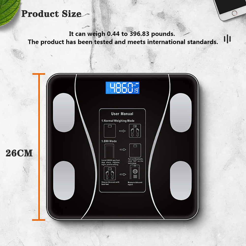 BodyTrack Intelligente Körperwaage mit LCD-Anzeige
