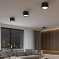 AeroLume Modern LED Ceiling Light Black White Adjustable Temp 9W 15W 20W