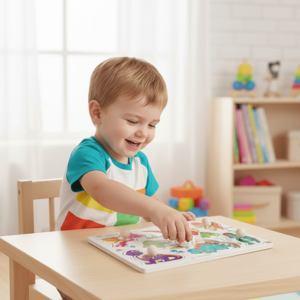 OakNook Montessori puinen tarttumalelu lapsille, kehittää hienomotoriikkaa