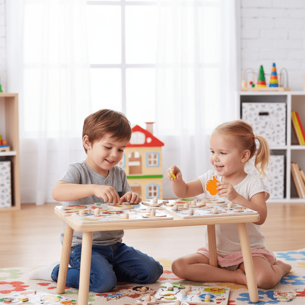 OakNook Montessori puinen tarttumalelu lapsille, kehittää hienomotoriikkaa