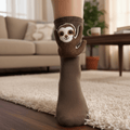CozyNest Husstrumpor för Hemmavila med 3D-djurdetalj och Halkskydd