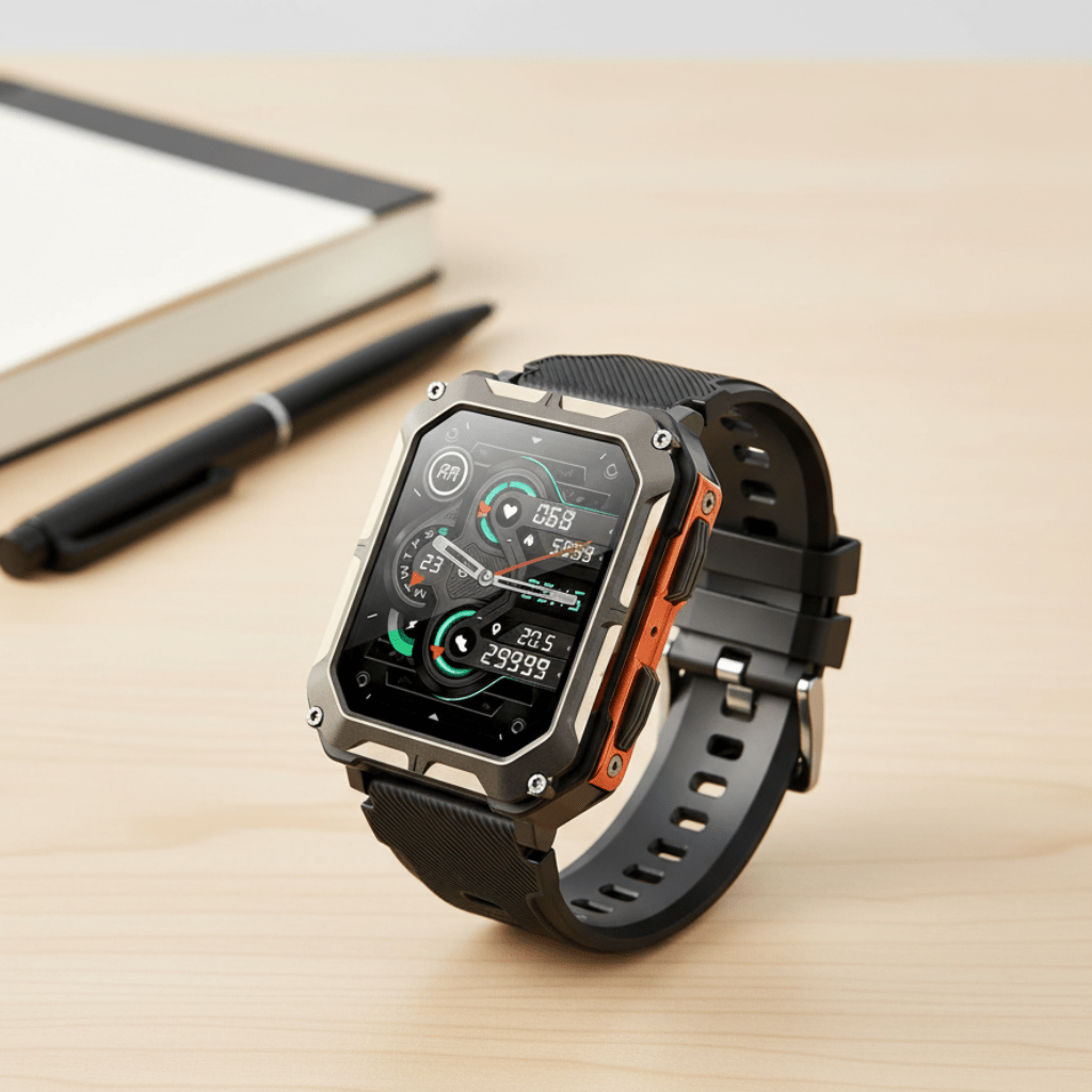 NovaZen Elite Smartwatch Stainless Steel With Fitness Tracking And Long Battery Life
