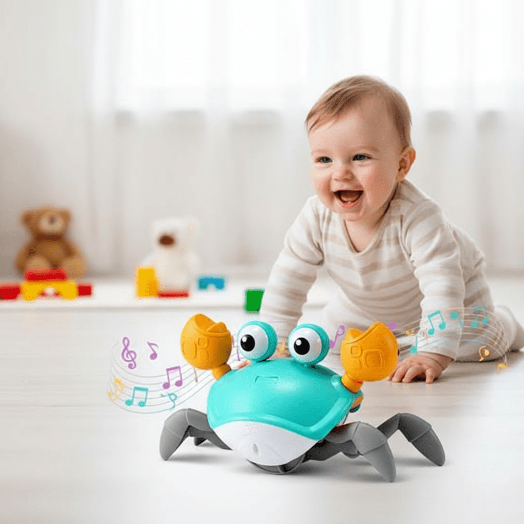 Jouet d'escargot CrawlJoy avec musique et lumières colorées pour bébés dès 1 an