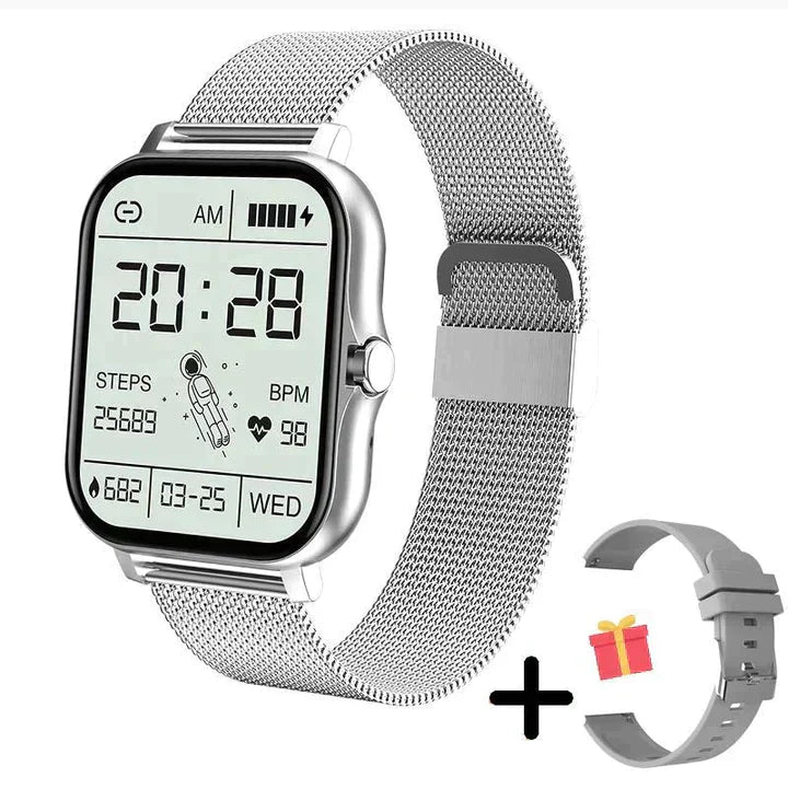 Smartwatch de 1,83 polegadas com monitorização de saúde e chamadas telefónicas por Bluetooth para uso diário