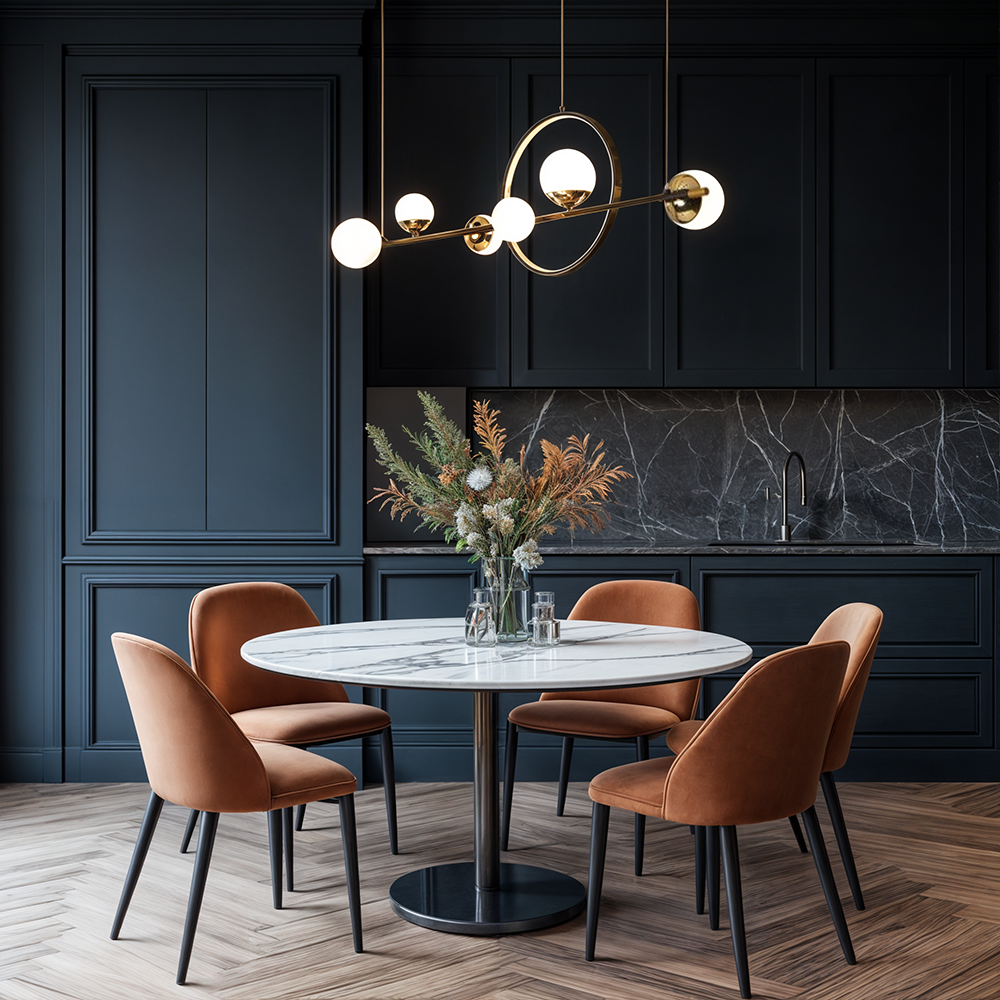 AuroraLine Lineaire Kroonluchter Met IJzeren Handgeblazen Glazen Driekleur Dimmer