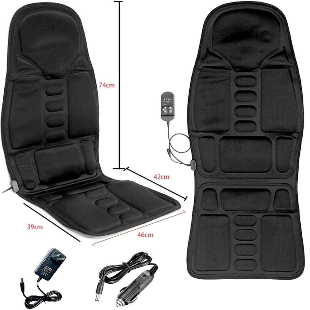 Eight-Mode Heated Massage Pad For Back And Neck With Full-Body Relief, Home Or On The Go
