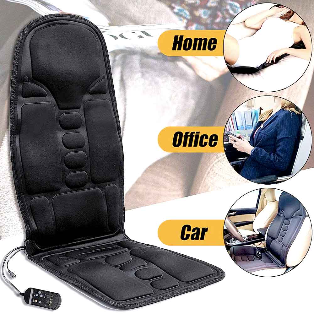 Eight-Mode Heated Massage Pad For Back And Neck With Full-Body Relief, Home Or On The Go