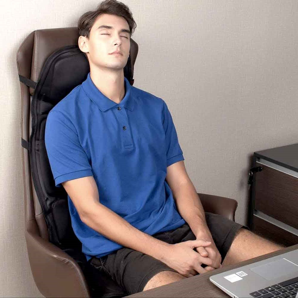 Eight-Mode Heated Massage Pad For Back And Neck With Full-Body Relief, Home Or On The Go