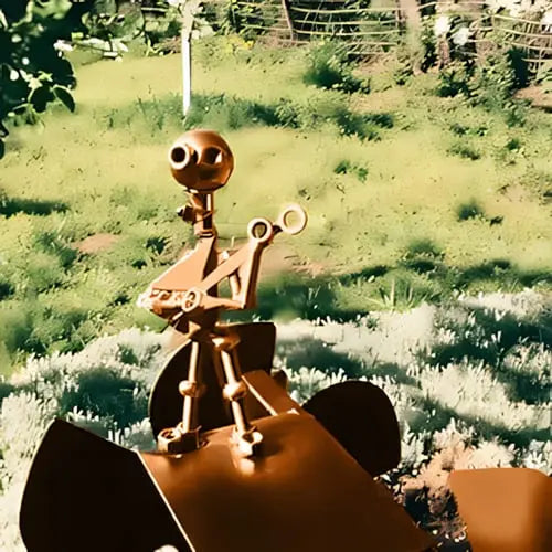 Characterful Metal Windmill Garden Decor That Moves With Rock Band Theme