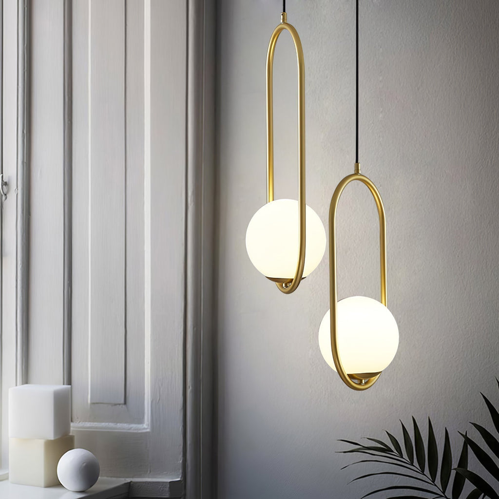 Astra Kovové a skleněné závěsné svítidlo, moderní lampový design