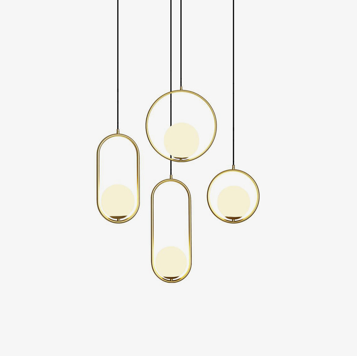Astra Kovové a skleněné závěsné svítidlo, moderní lampový design