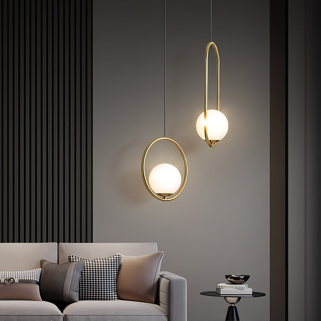 Astra Kovové a skleněné závěsné svítidlo, moderní lampový design