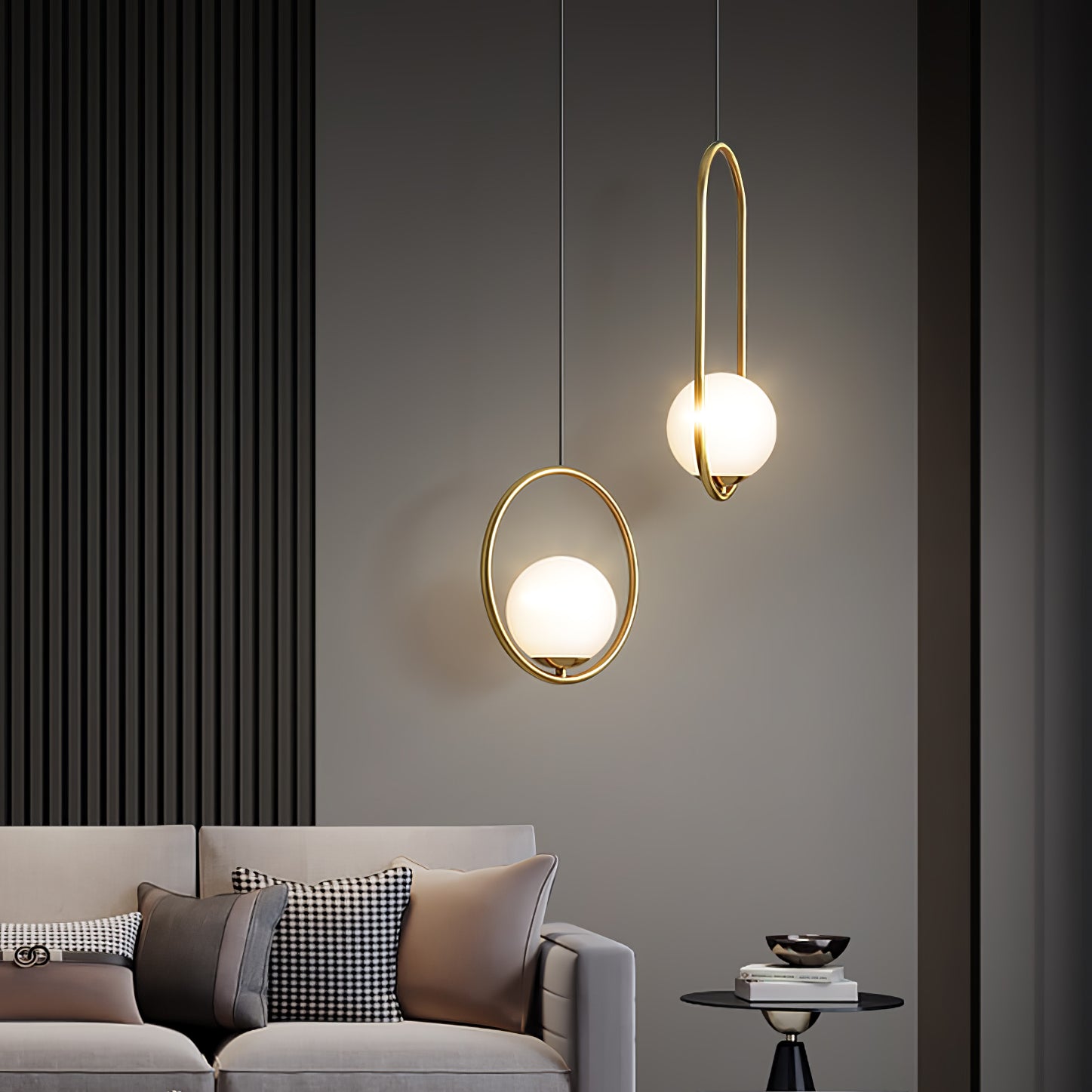 Astra Kovové a skleněné závěsné svítidlo, moderní lampový design
