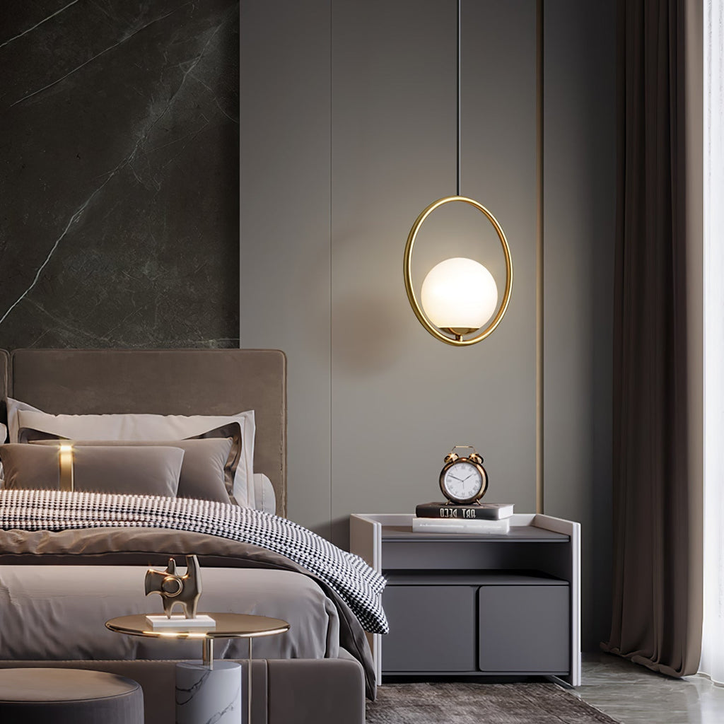 Astra Kovové a skleněné závěsné svítidlo, moderní lampový design