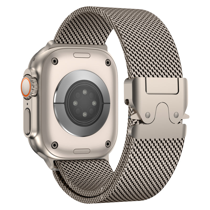 クラシックなミラネーゼスタイルのループクロージャー付きApple Watchオーロラメッシュバンド