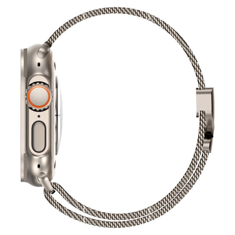 クラシックなミラネーゼスタイルのループクロージャー付きApple Watchオーロラメッシュバンド