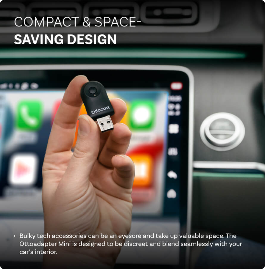 Mini bezdrátový adaptér do auta pro připojení CarPlay a Android Auto