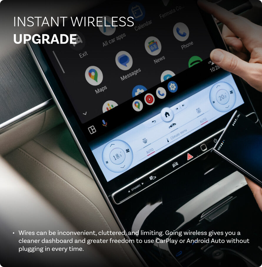 Mini bezdrátový adaptér do auta pro připojení CarPlay a Android Auto