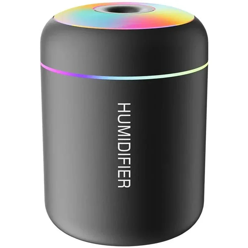 Humidificador USB compacto LumaMist mini 180 ml con iluminación LED para escritorio