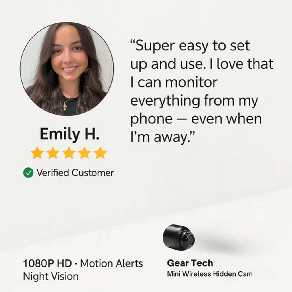 AeroGuard Hidden Wireless Surveillance Camera For Nanny Monitoring With Audio