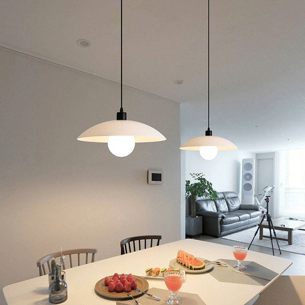 Silvara Weiße Glas-Pendelleuchte Minimalistische Moderne Lampe