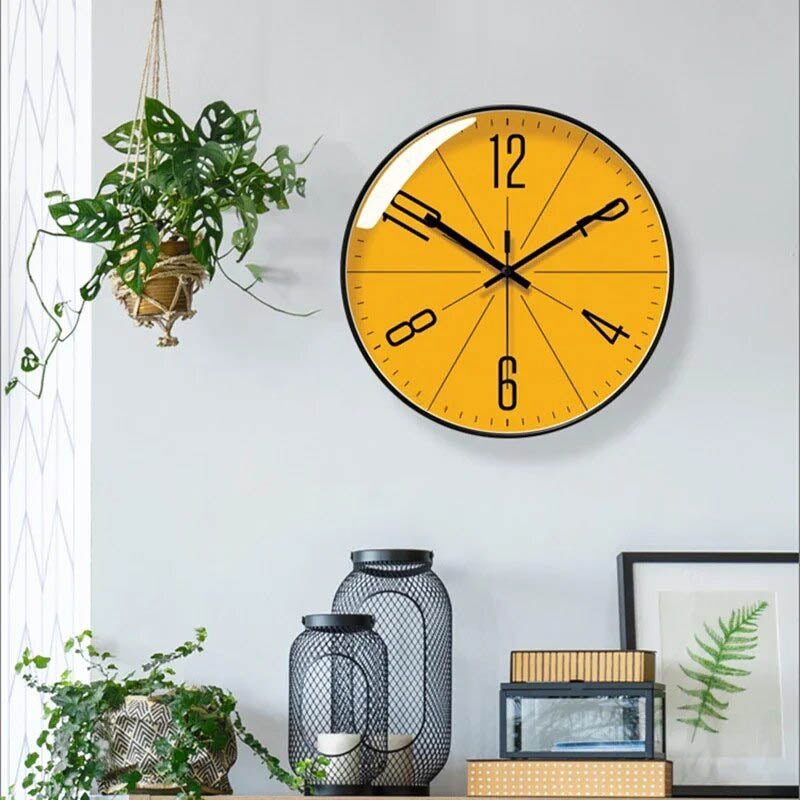 NordicTick Black Minimalist Wall Clock With Quartz Movement For Modern Interiors