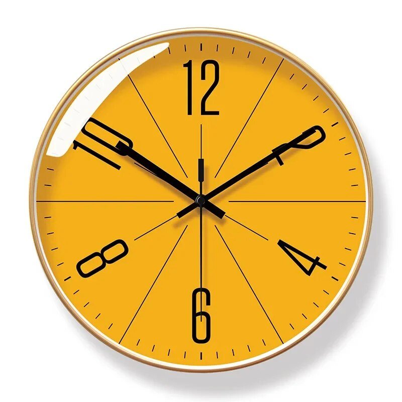 NordicTick Black Minimalist Wall Clock With Quartz Movement For Modern Interiors