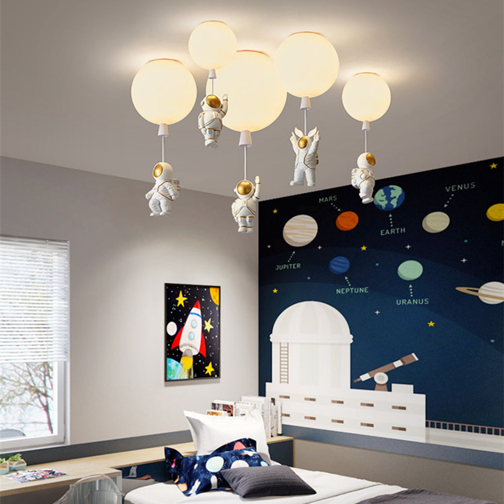 LumaNova Orbit Månependel Moderne LED Astronautlampe