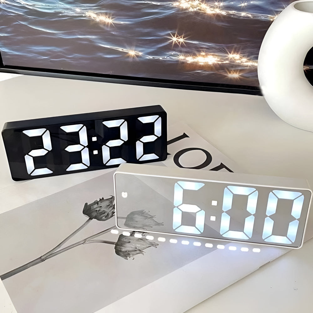 AuraLed Inteligentny Budzik LED z Niestandardową Funkcją Drzemki i Zasilaniem z Baterii USB