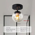 Aurelo Orb Deckenleuchte mit klarem Glaskugel und minimalistischem Metallhalter