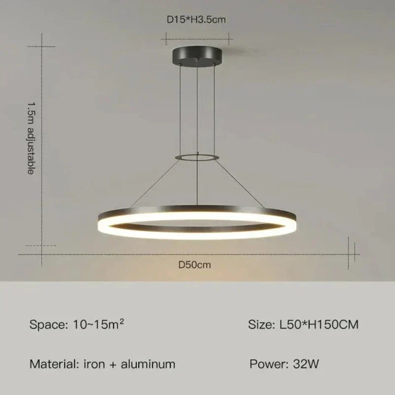 LumaNova İnce Askılı Avize Modern Yaşam Alanları İçin
