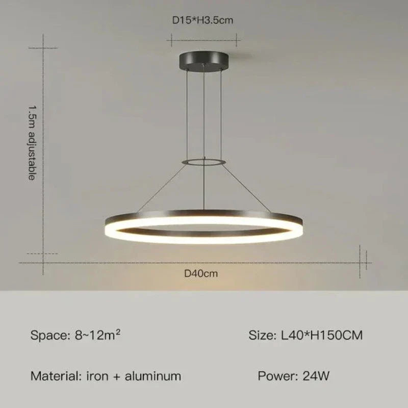 LumaNova İnce Askılı Avize Modern Yaşam Alanları İçin