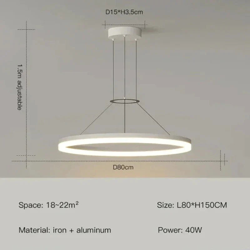 LumaNova İnce Askılı Avize Modern Yaşam Alanları İçin