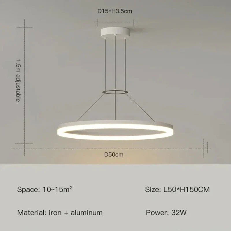 LumaNova İnce Askılı Avize Modern Yaşam Alanları İçin