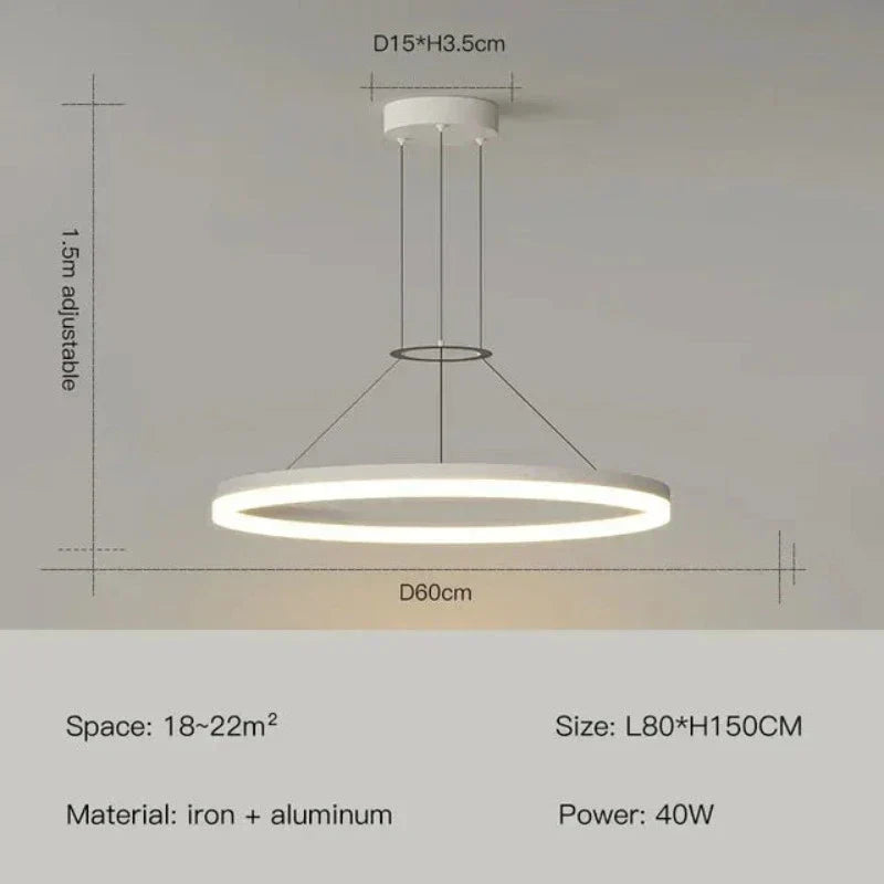 LumaNova İnce Askılı Avize Modern Yaşam Alanları İçin