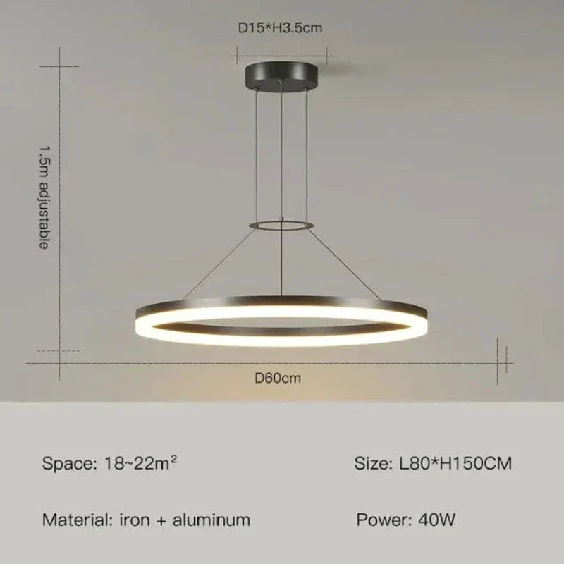 LumaNova İnce Askılı Avize Modern Yaşam Alanları İçin