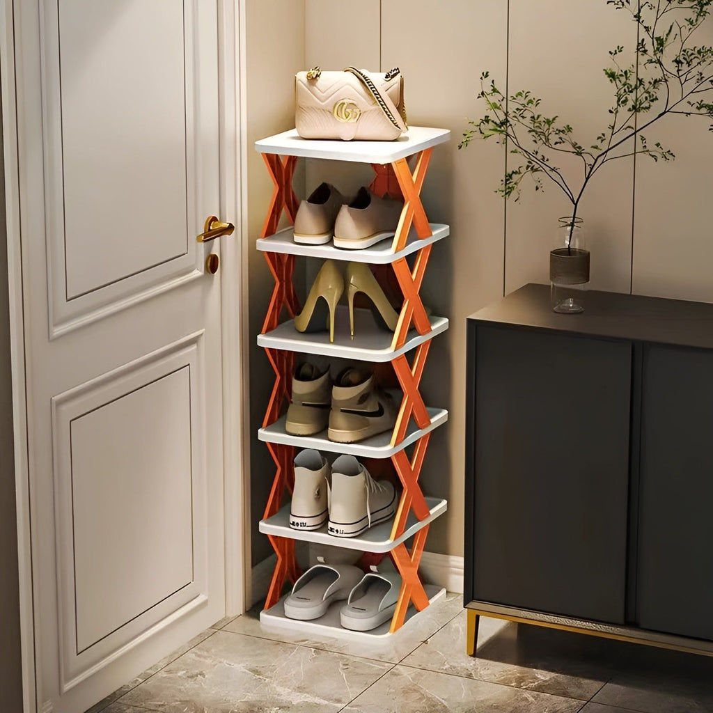 Składany organizer na buty FlexiStack do małych przestrzeni