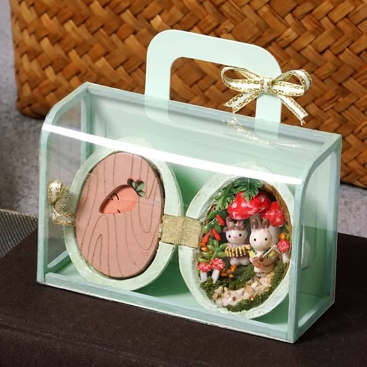 Whispering Walnut Shells Dollhouse Handmade With Interior Lighting