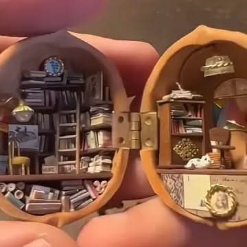 Whispering Walnut Shells Dollhouse Handmade With Interior Lighting