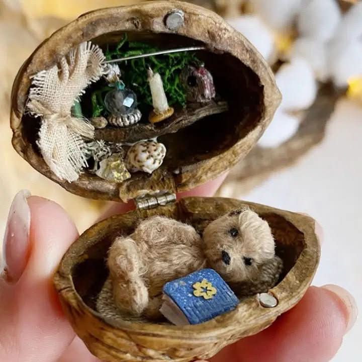 Whispering Walnut Shells Dollhouse Handmade With Interior Lighting