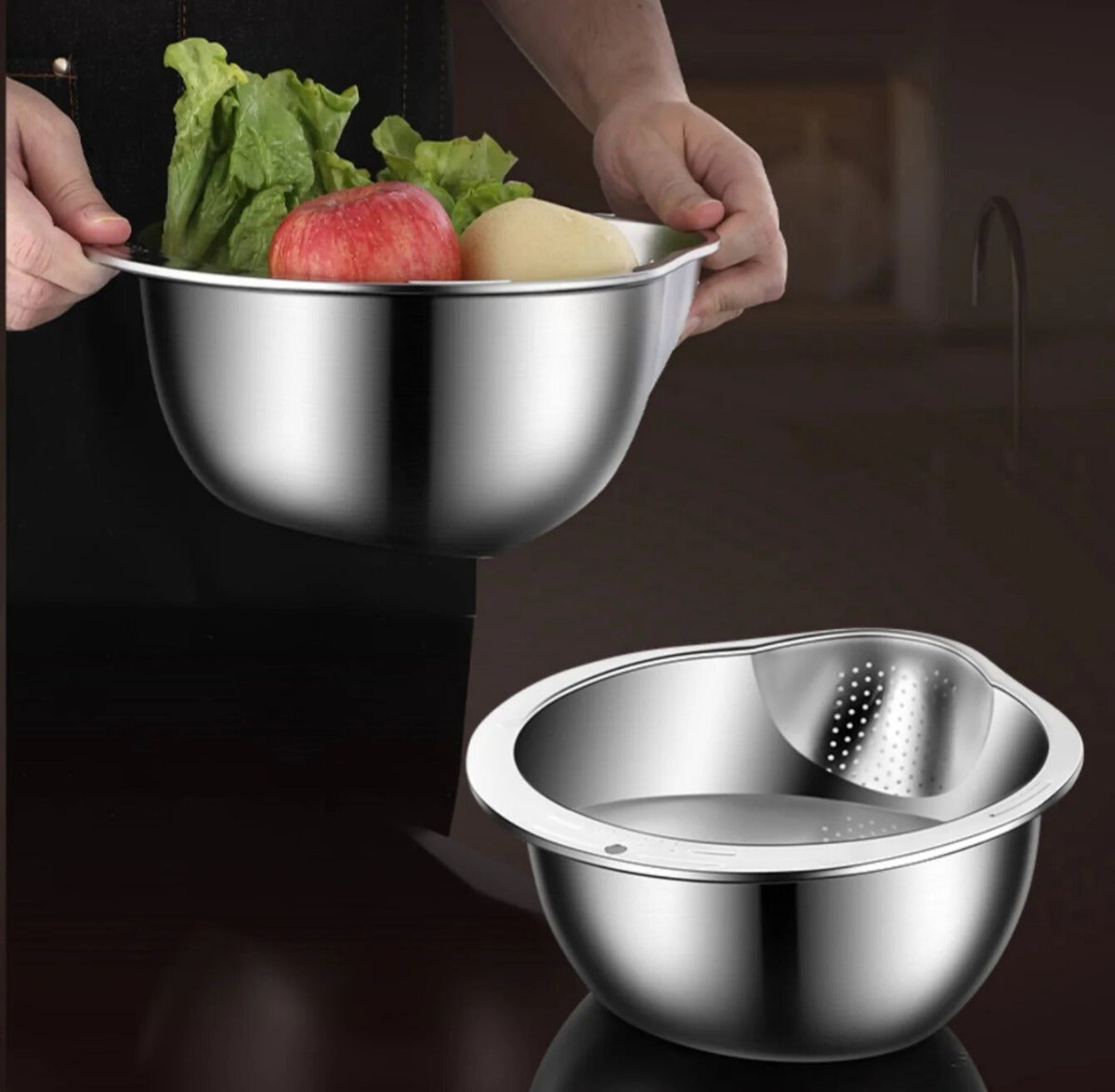 NovaPure Taça Peneira Ferramenta de Cozinha Eficiente para Cozinheiros Domésticos Ocupados