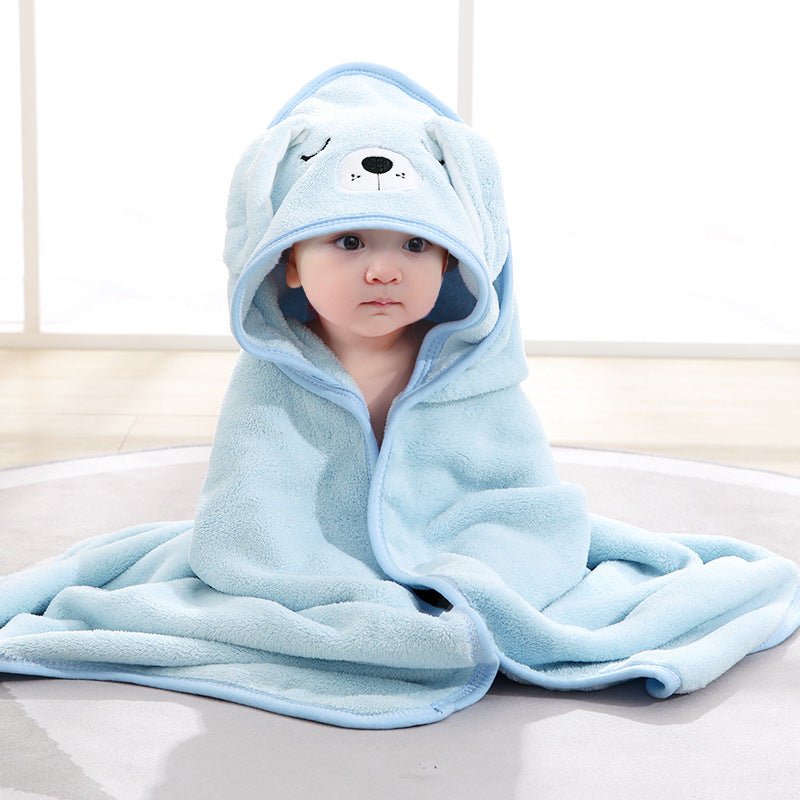 SnuggleNest Flauschiges Baby-Badetuch mit Kapuze für sanftes Trocknen und kuschelige Umarmungen