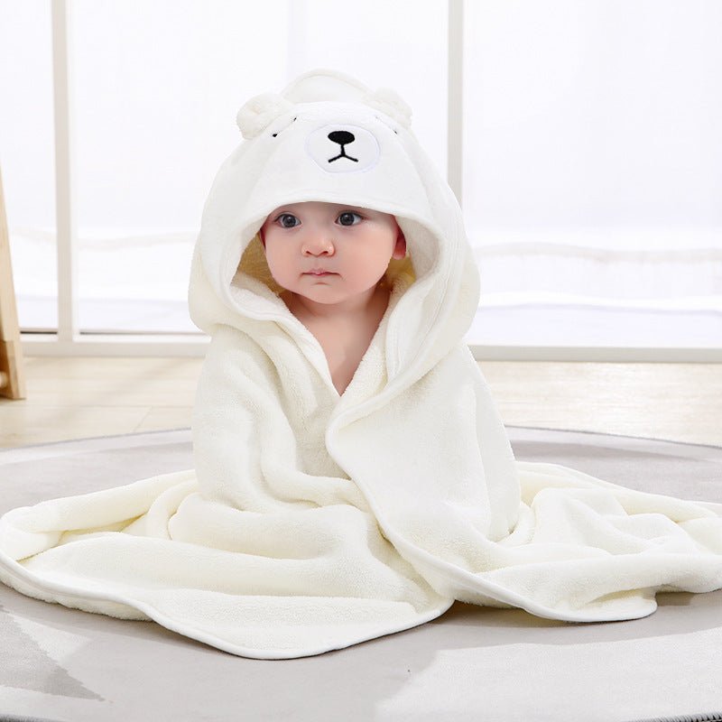 SnuggleNest Flauschiges Baby-Badetuch mit Kapuze für sanftes Trocknen und kuschelige Umarmungen