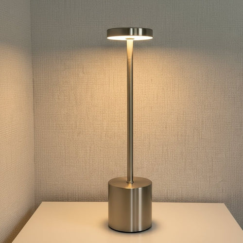 Lámpara de Mesa AuroraGlow con Acento Nórdico para Ambiente Acogedor
