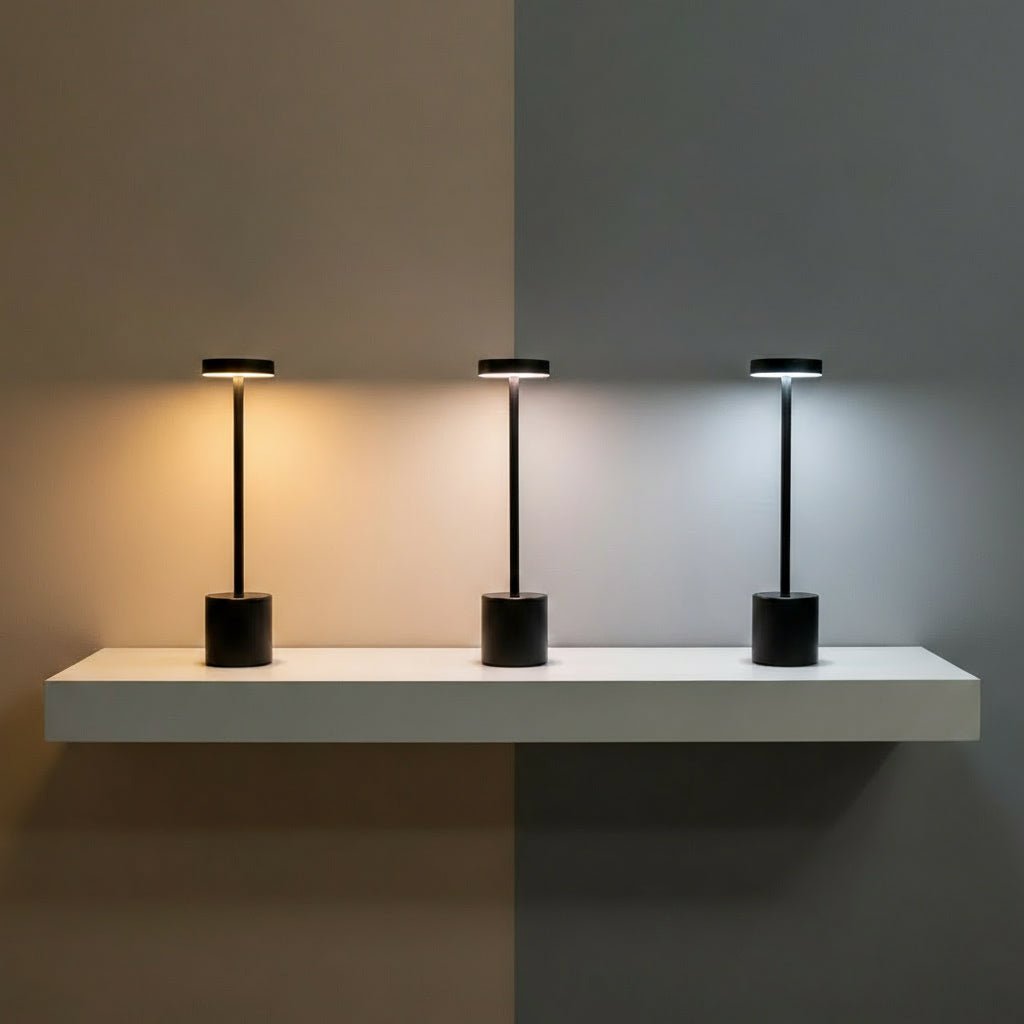 Lámpara de Mesa AuroraGlow con Acento Nórdico para Ambiente Acogedor