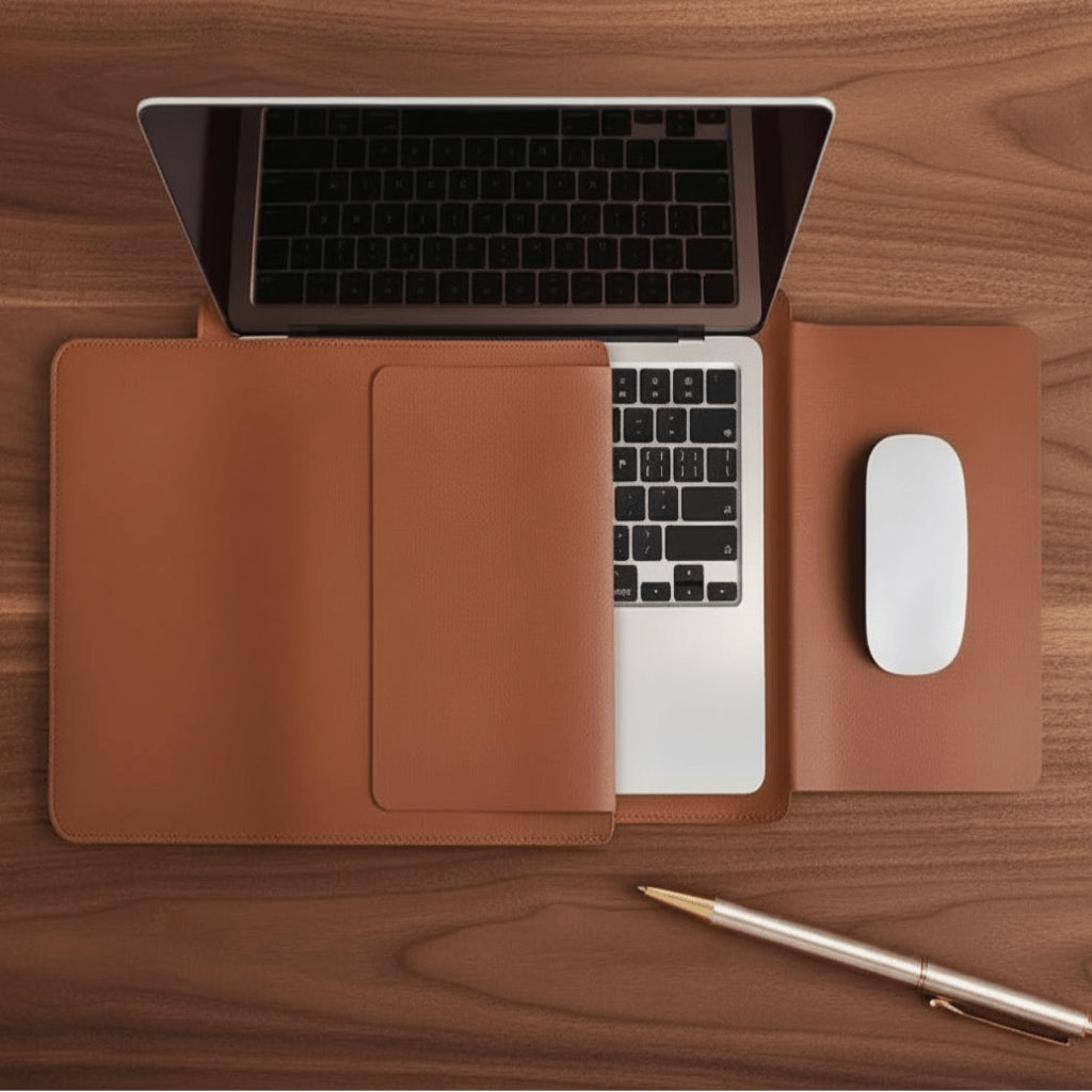 ApexGuard PU Laptophoes met Pluche Binnenkant voor Professionals Stijlvolle Bescherming